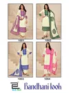 Bandhani Look By Blue Hills Poly Masleen Kurtis With Bottom Dupatta Orders In India
